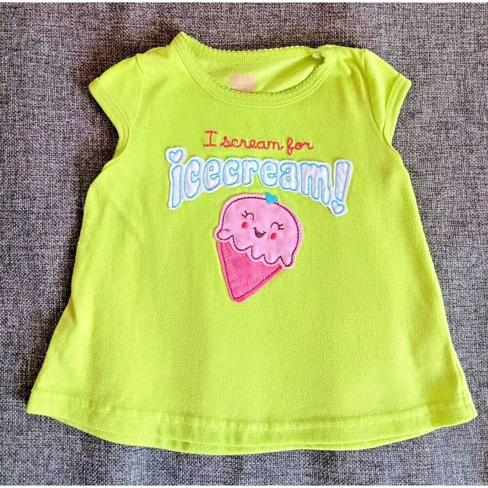 shirt 18 months Girls New Carters Short sleeve Green Ice Cream